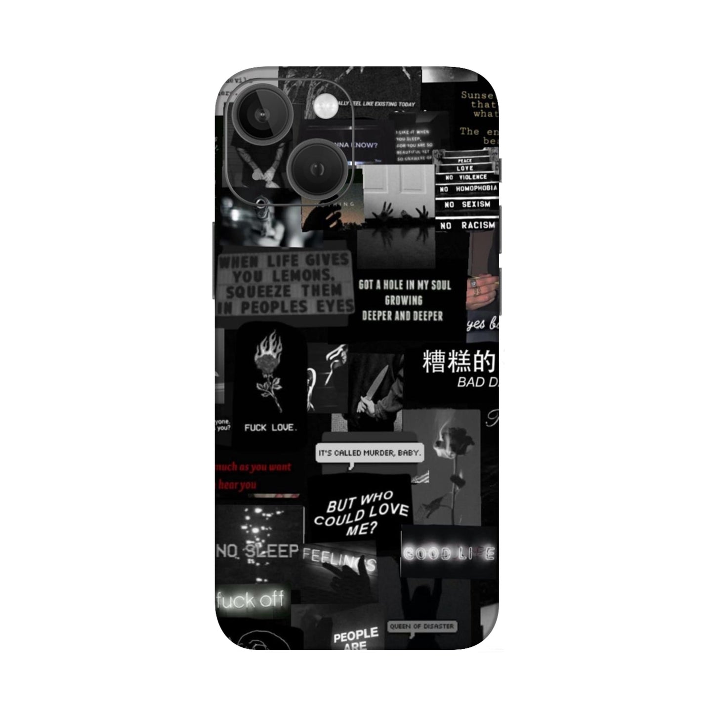 Bad Day Dark Collage Mobile Skin For iPhone 13 Mini