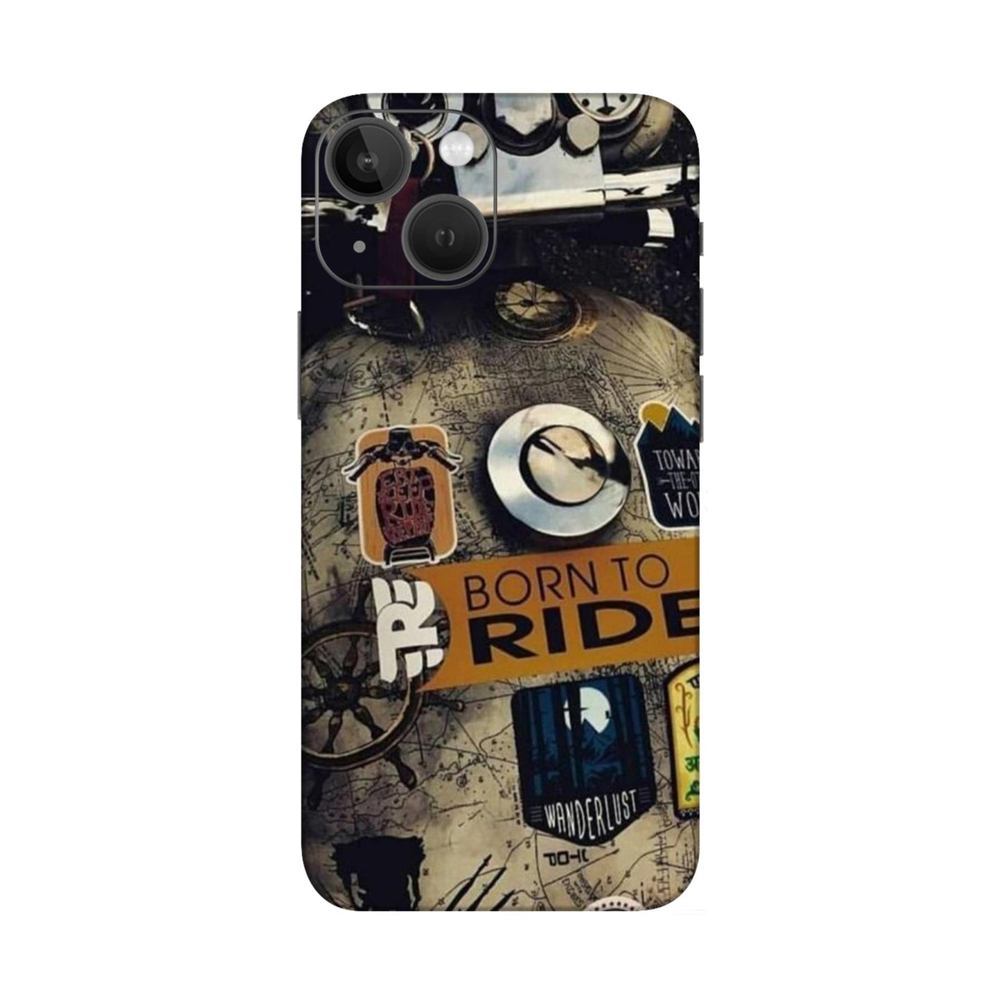 Born to Ride World Map Mobile Skin For iPhone 13 Mini