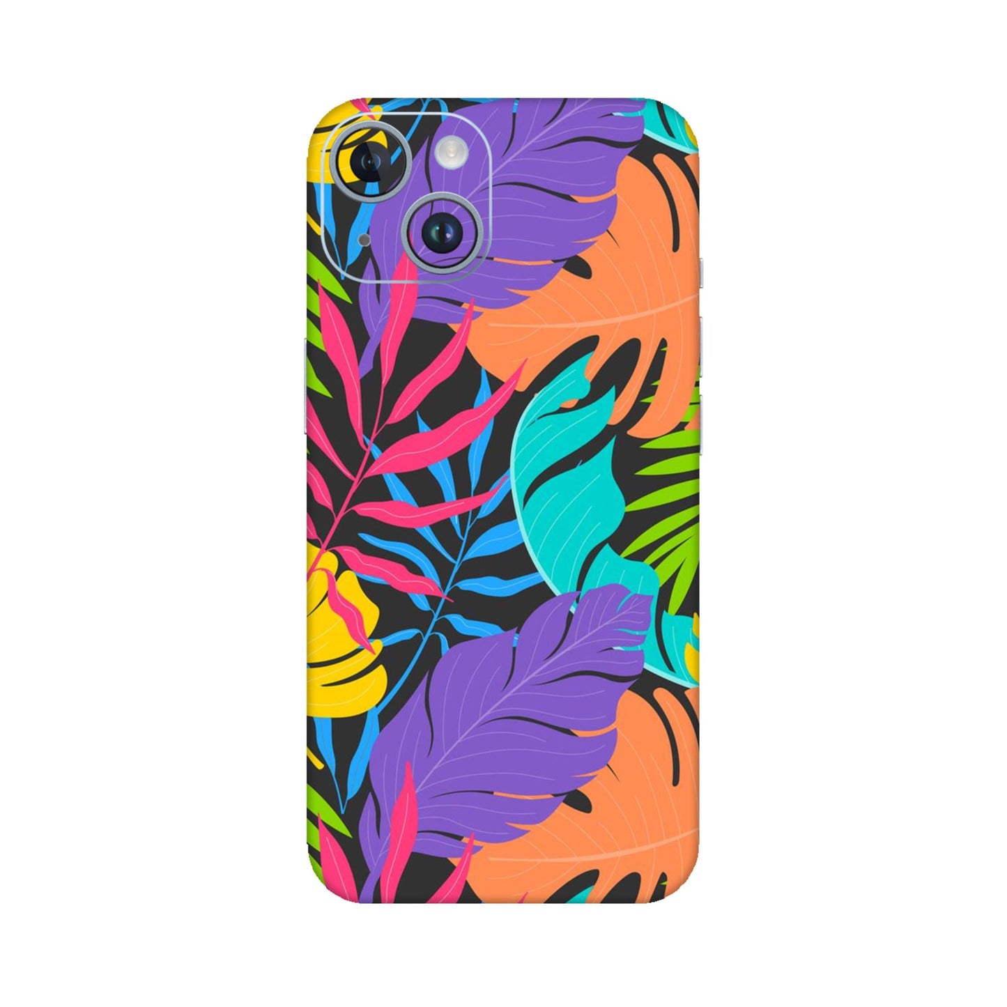 Neon Jungle Leaves Mobile Skin For iPhone 14