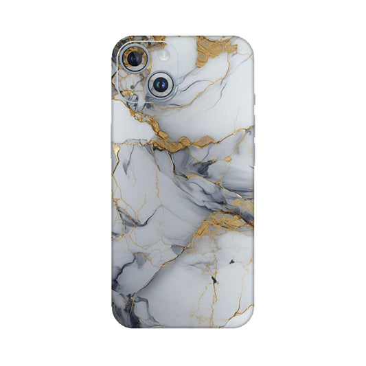 White Gold Luxury Marble Mobile Skin For iPhone 14