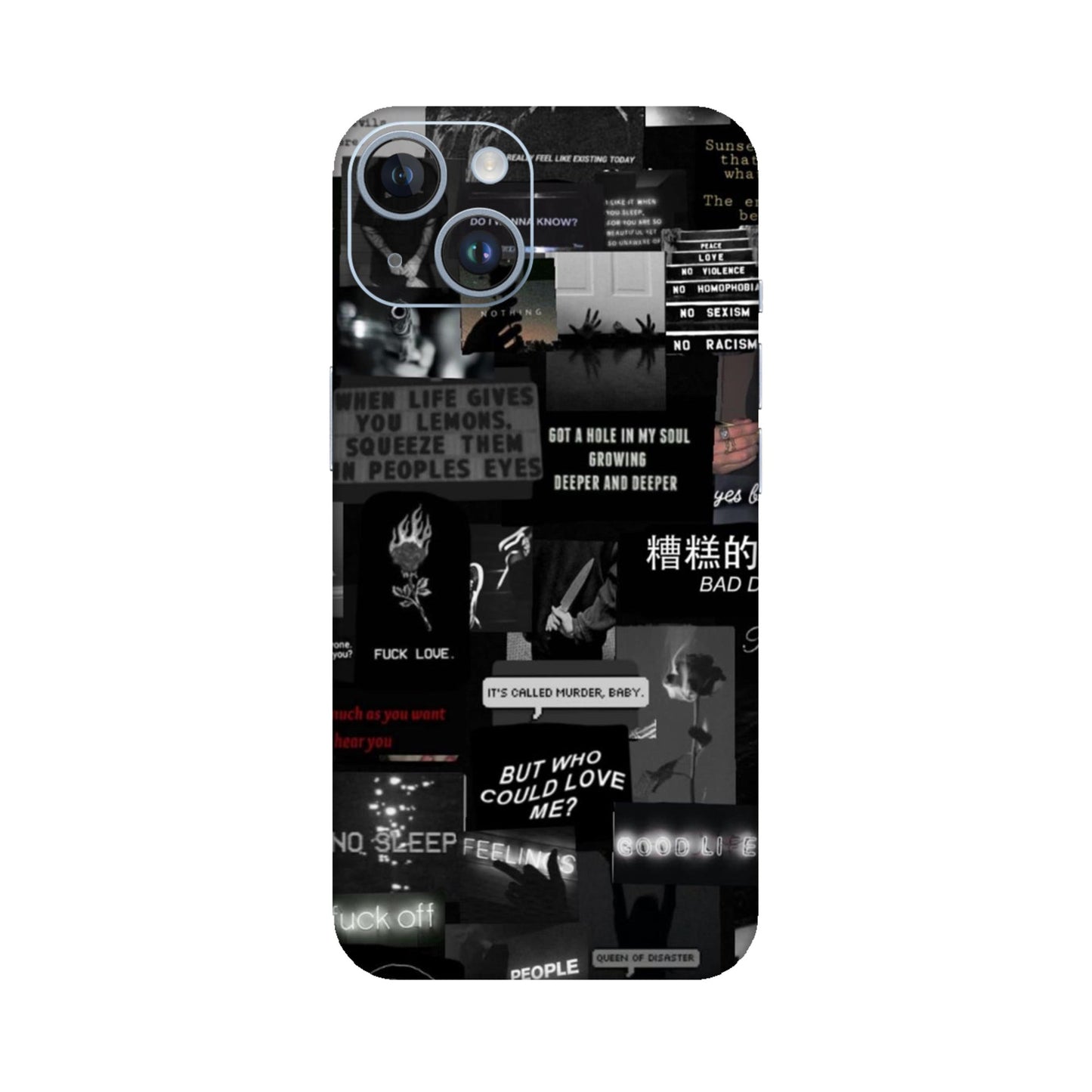 Bad Day Dark Collage Mobile Skin For iPhone 14