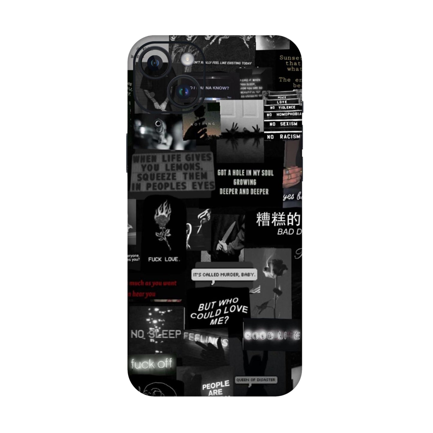 Bad Day Dark Collage Mobile Skin For iPhone 14 Plus