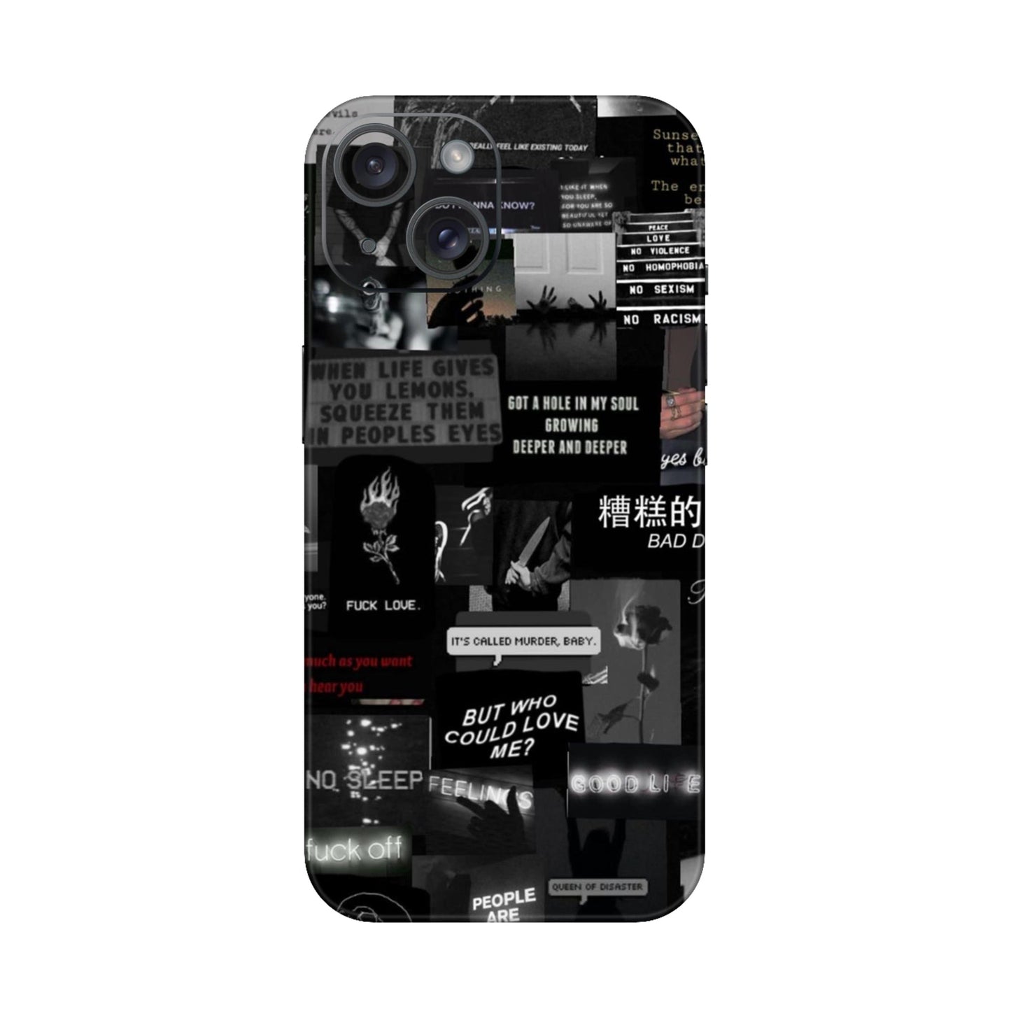 Bad Day Dark Collage Mobile Skin For iPhone 15