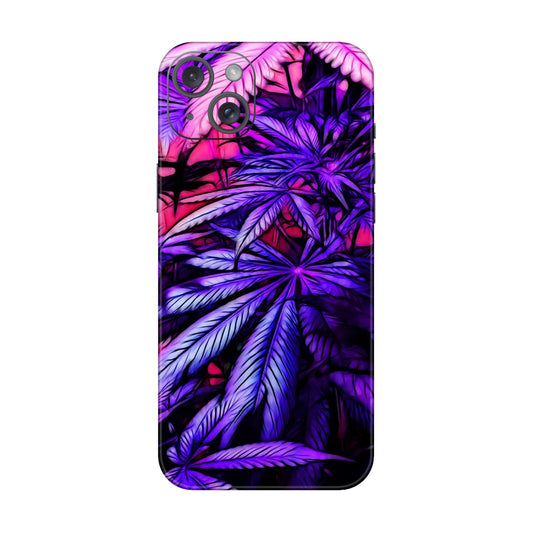 Neon Purple Herb Mobile Skin For iPhone 15 Plus