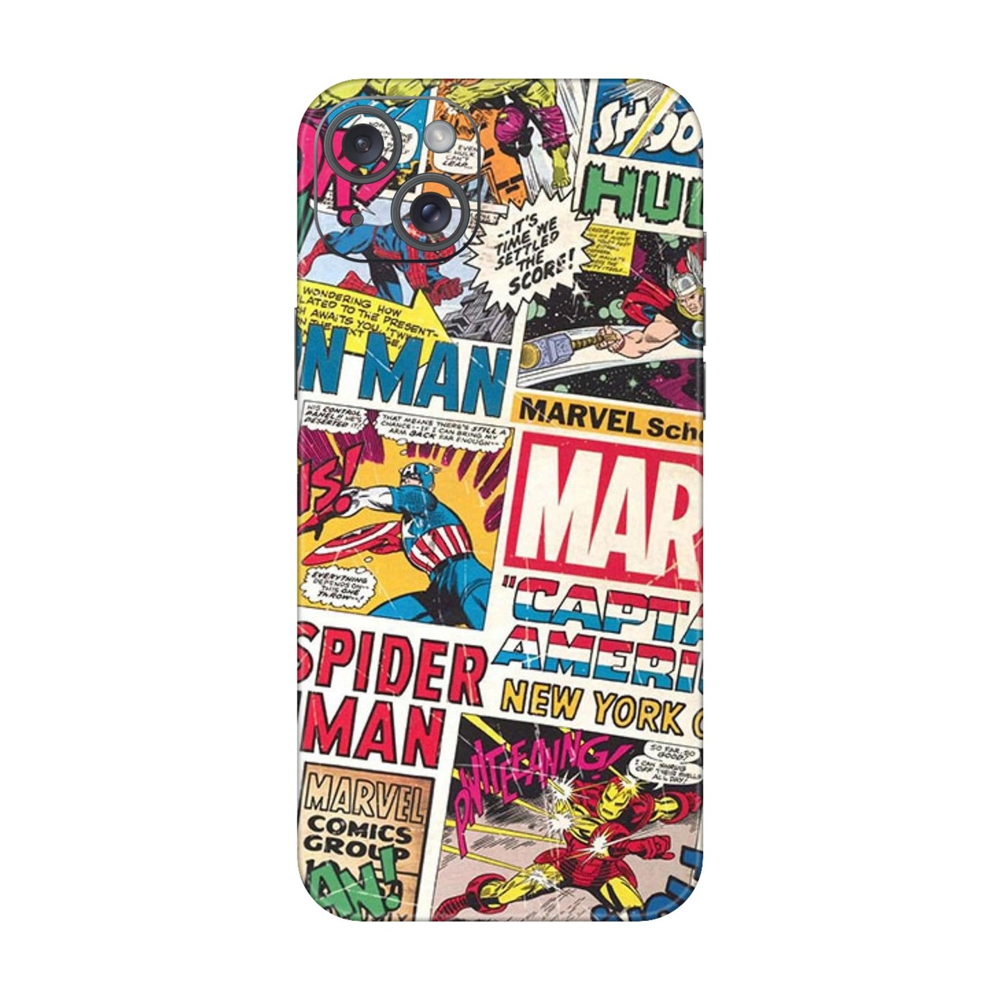 Vintage Marvel Comic Bomb Mobile Skin For iPhone 15 Plus