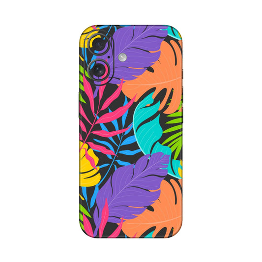 Neon Jungle Leaves Mobile Skin For iPhone 16