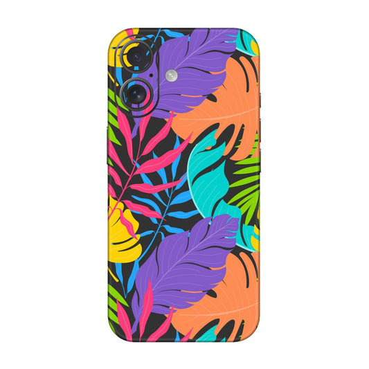 Neon Jungle Leaves Mobile Skin For iPhone 16 Plus