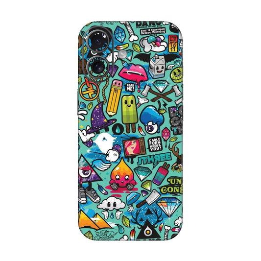 Graffiti Chaos Sticker Bomb Mobile Skin For iPhone 17