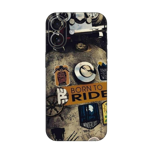 Born to Ride World Map Mobile Skin For iPhone 17