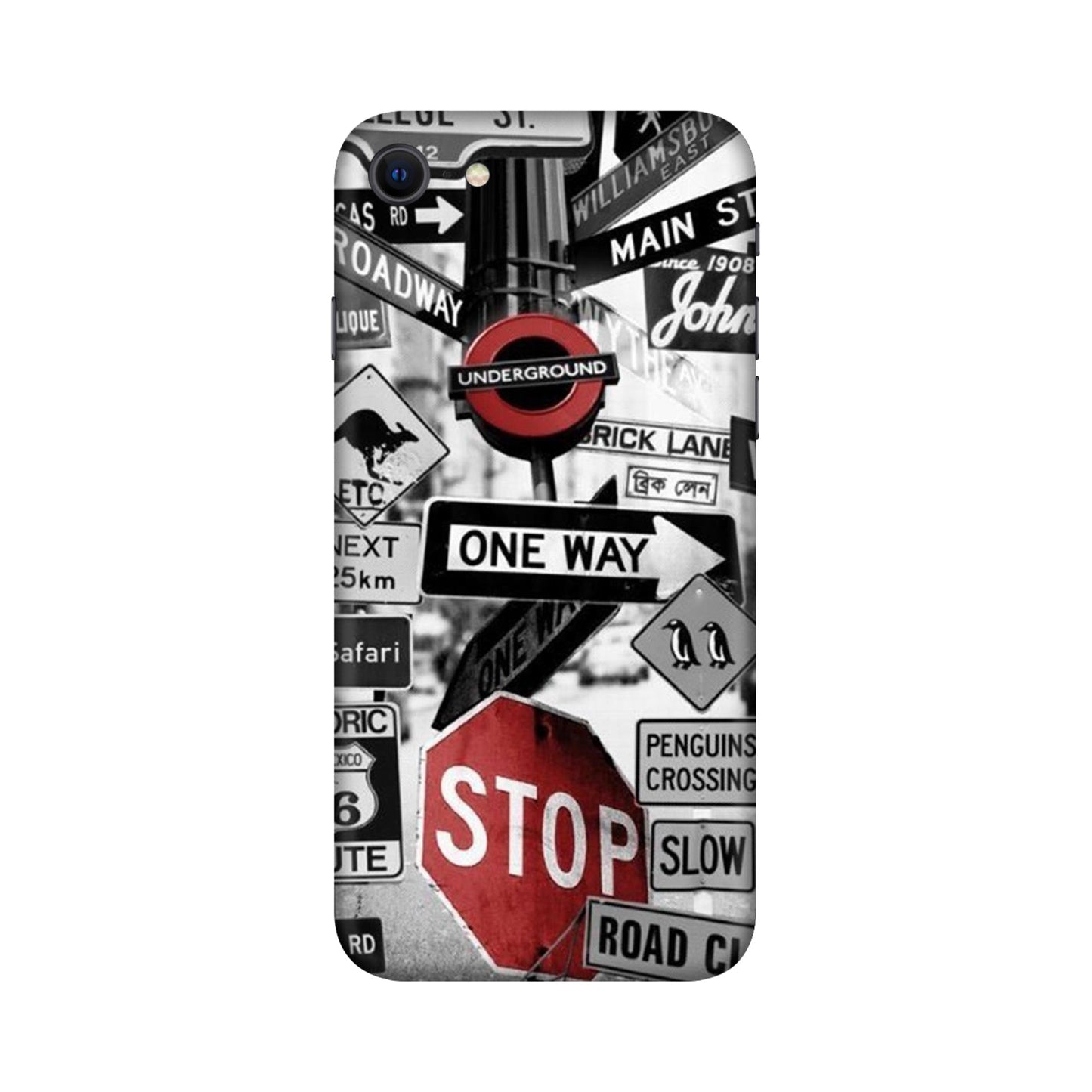 Global Urban Sign Bomb Mobile Skin For iPhone SE