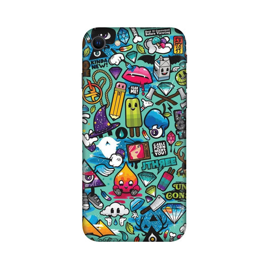 Graffiti Chaos Sticker Bomb Mobile Skin For iPhone SE