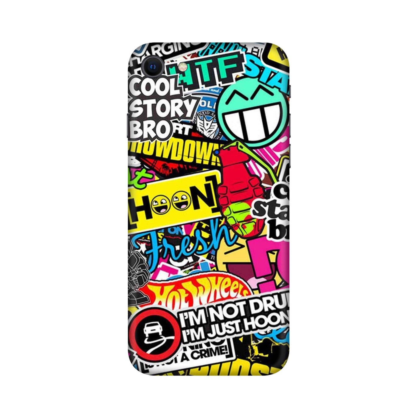 Hoonigan Sticker Bomb Mobile Skin For iPhone SE