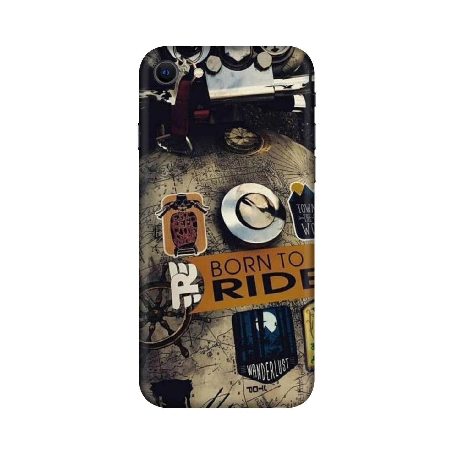 Born to Ride World Map Mobile Skin For iPhone SE