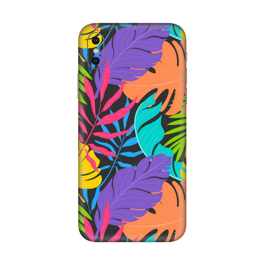 Neon Jungle Leaves Mobile Skin For iPhone X