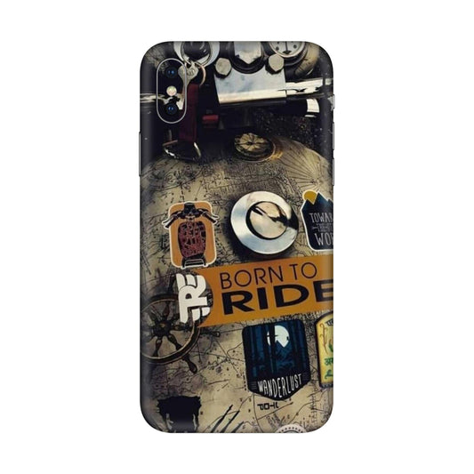 Born to Ride World Map Mobile Skin For iPhone X