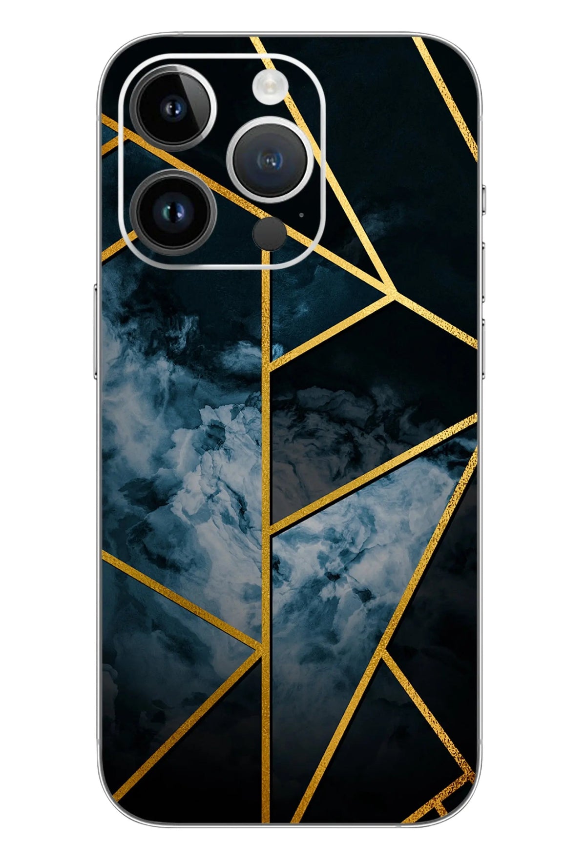 Gold Blue Marble Mobile 6D Skin - SkinUp