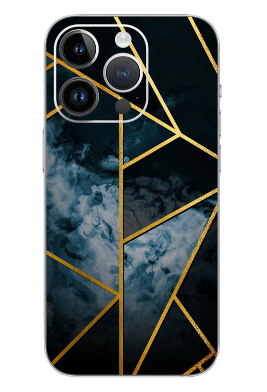 Gold Blue Marble Mobile 6D Skin - SkinUp