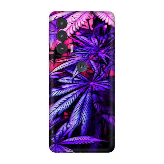 Neon Purple Herb Mobile Skin For Motorola Edge 20