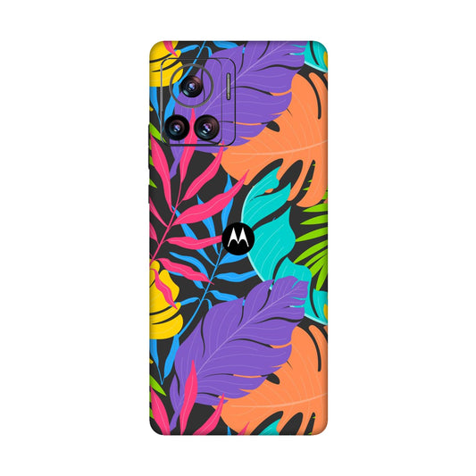 Neon Jungle Leaves Mobile Skin For Motorola Edge 30 Ultra