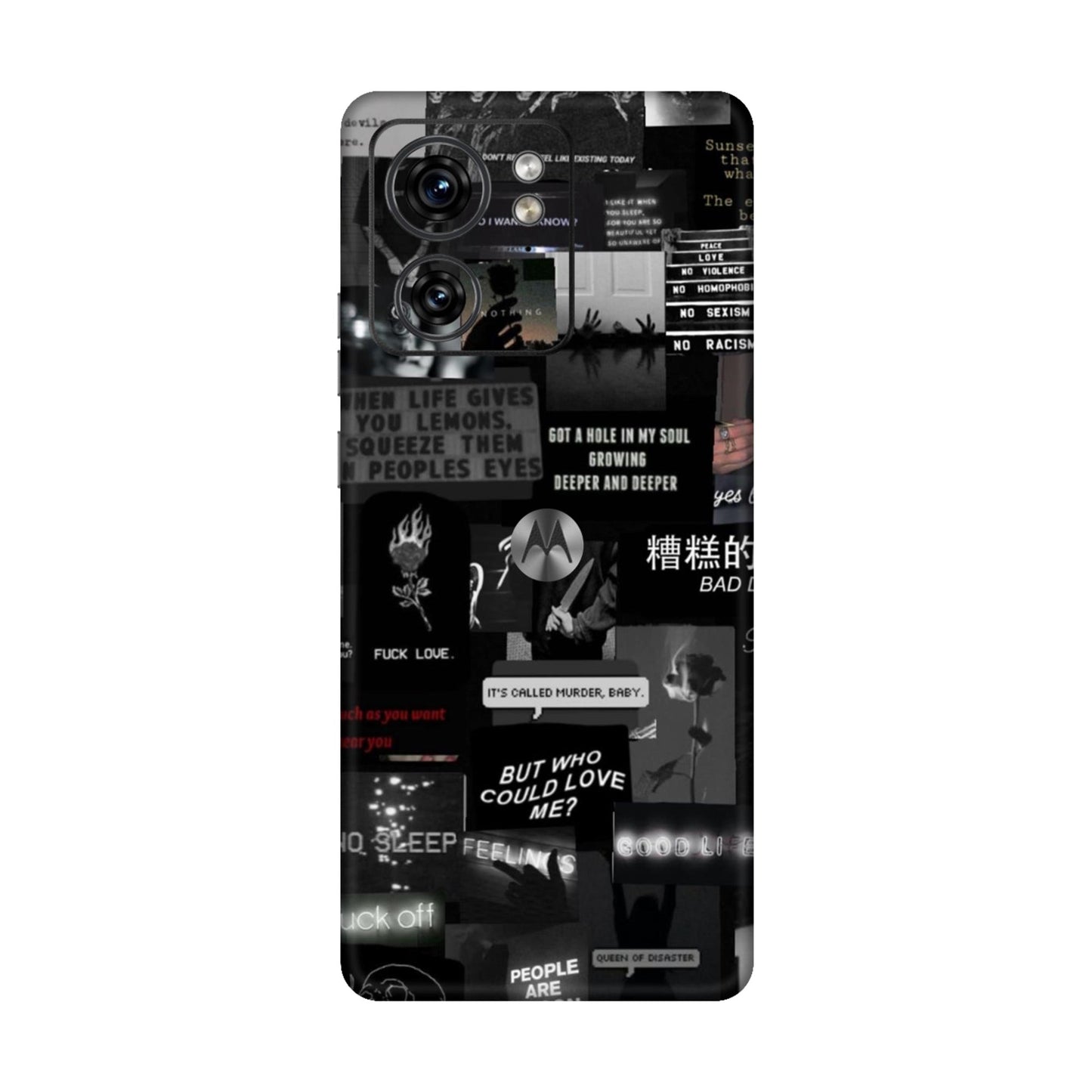 Bad Day Dark Collage Mobile Skin For Motorola Edge 40
