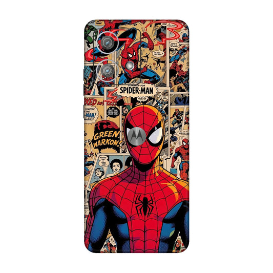 Vintage Comic Panel Spider Man Mobile Skin For Motorola Edge 40 Neo
