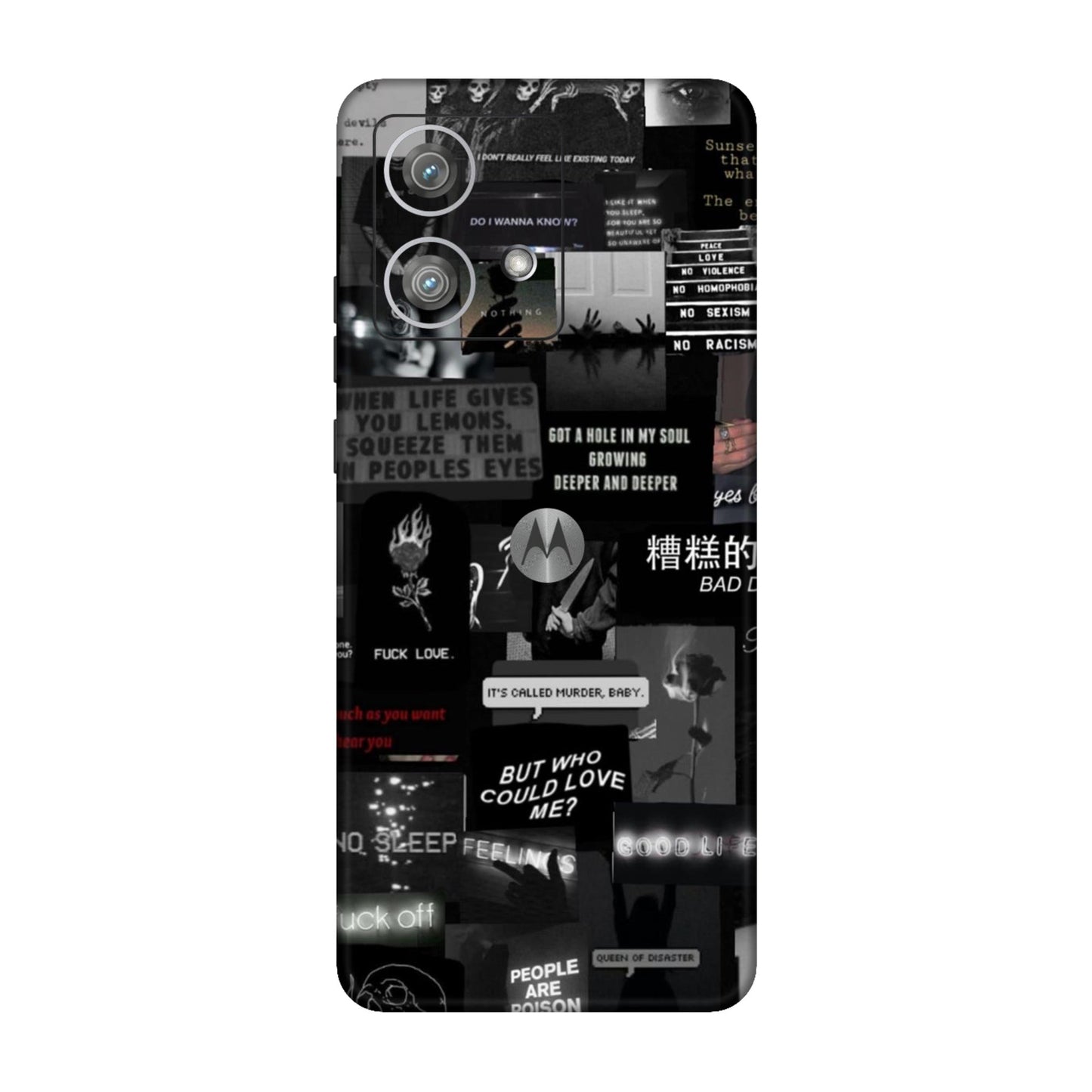 Bad Day Dark Collage Mobile Skin For Motorola Edge 40 Neo