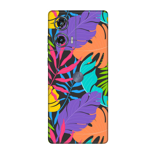 Neon Jungle Leaves Mobile Skin For Motorola Edge 50 Fusion