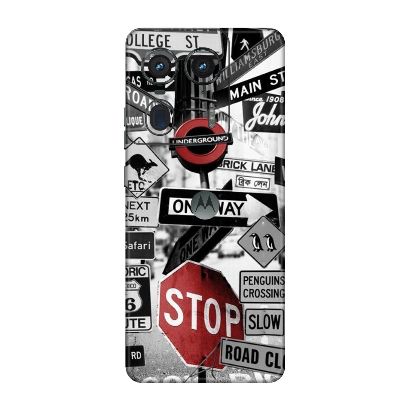 Global Urban Sign Bomb Mobile Skin For Motorola Edge 50 Ultra