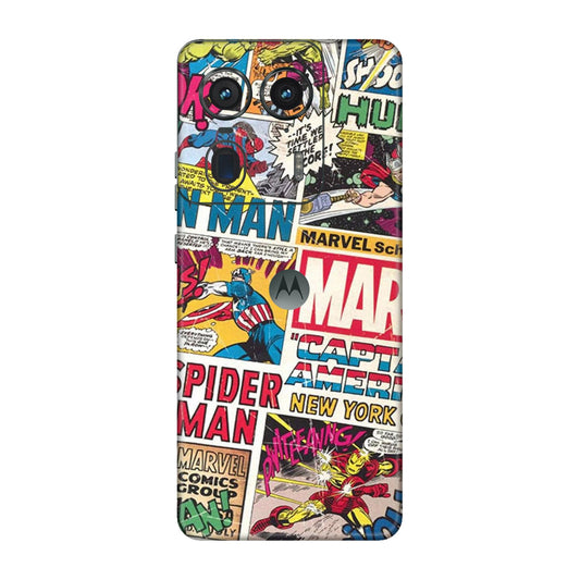 Vintage Marvel Comic Bomb Mobile Skin For Motorola Edge 50 Ultra