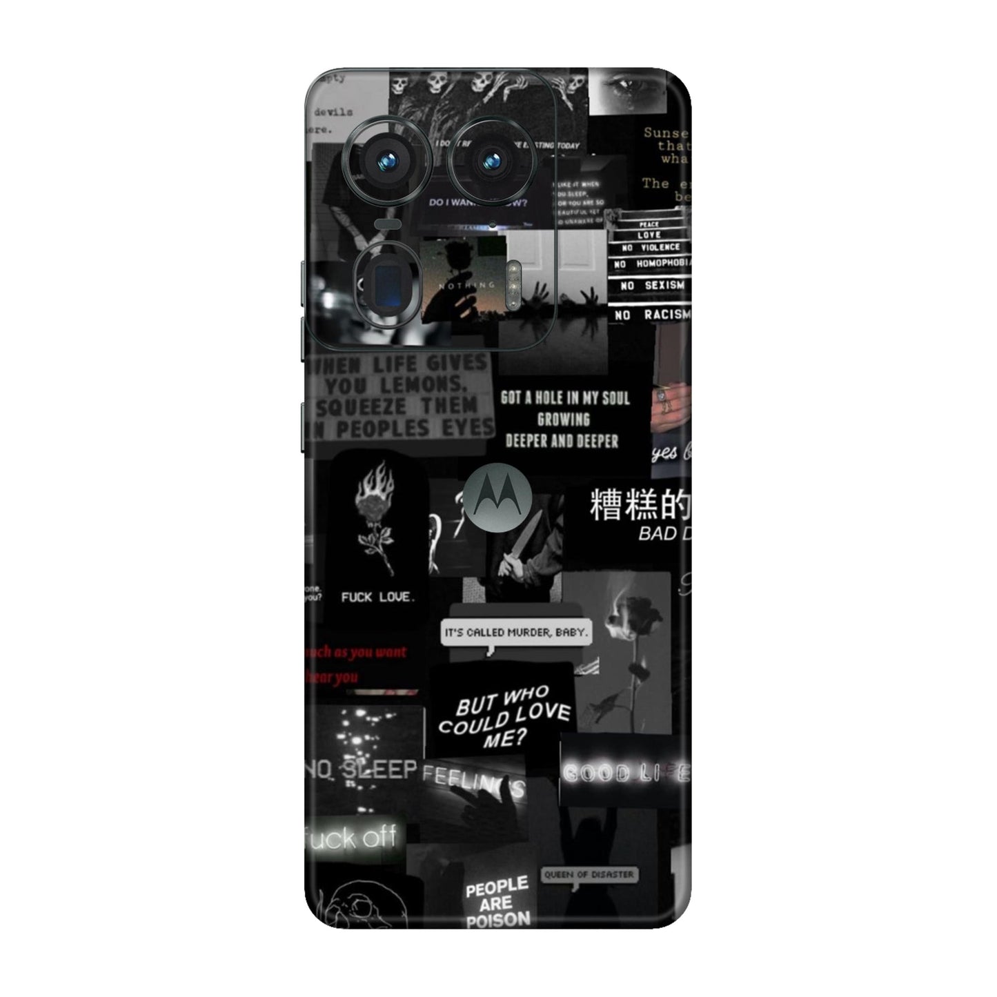 Bad Day Dark Collage Mobile Skin For Motorola Edge 50 Ultra