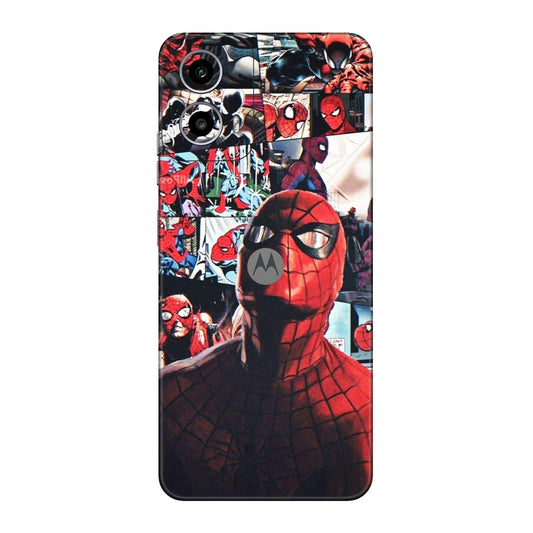 Vintage Spider Man Collage Mobile Skin For Motorola G34