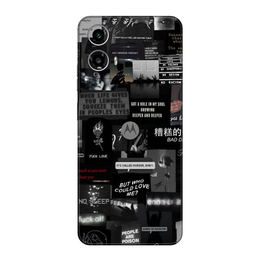 Bad Day Dark Collage Mobile Skin For Motorola G34