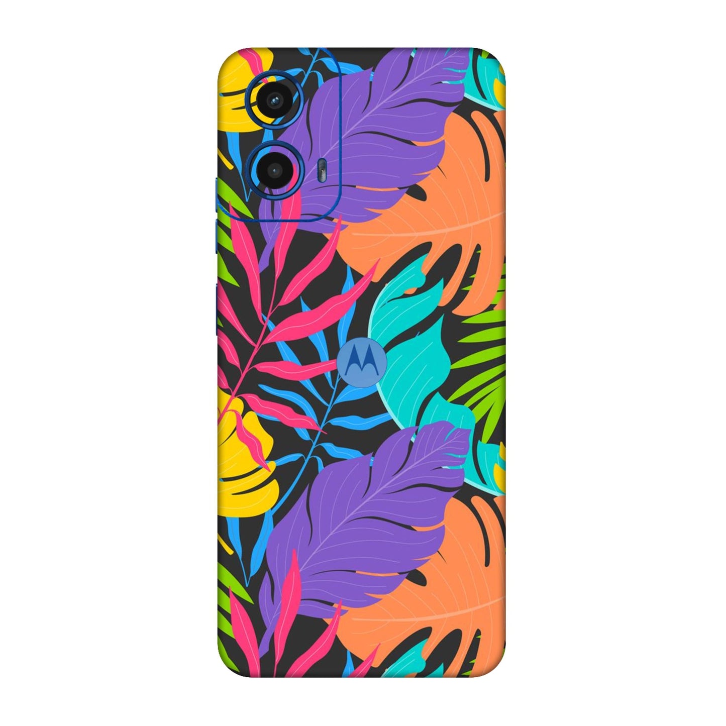 Neon Jungle Leaves Mobile Skin For Motorola G45