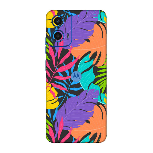 Neon Jungle Leaves Mobile Skin For Motorola G45