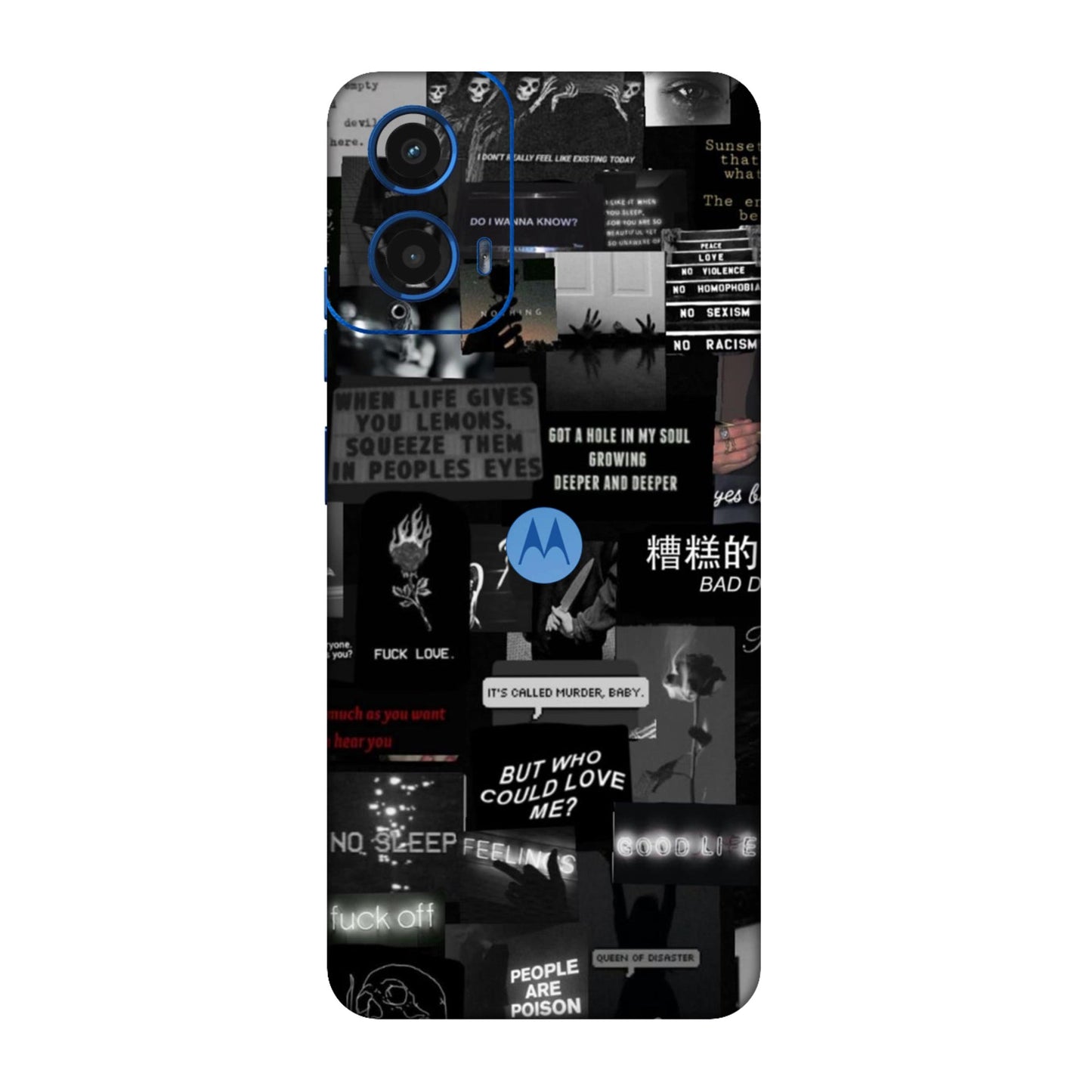 Bad Day Dark Collage Mobile Skin For Motorola G45