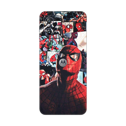 Vintage Spider Man Collage Mobile Skin For Motorola G54