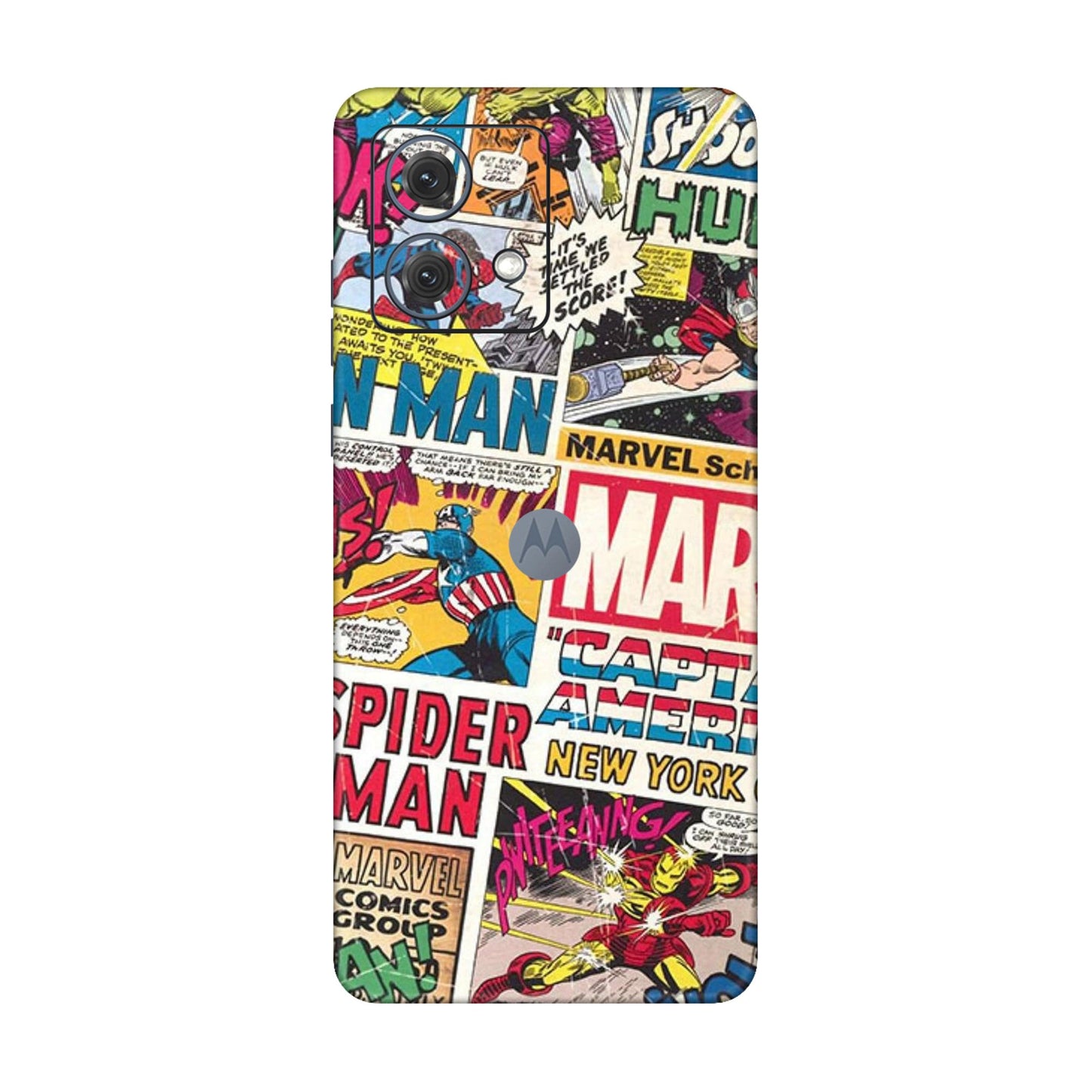 Vintage Marvel Comic Bomb Mobile Skin For Motorola G84