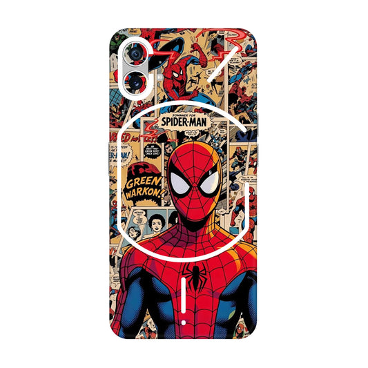 Vintage Comic Panel Spider Man Mobile Skin For Nothing Phone 1