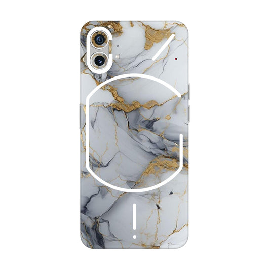 White Gold Luxury Marble Mobile Skin For Nothing Phone 1