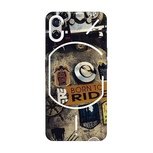 Born to Ride World Map Mobile Skin For Nothing Phone 1