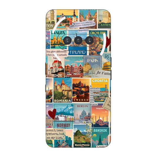 Vintage Travel Sticker Bomb Mobile Skin For Nothing Phone 3a
