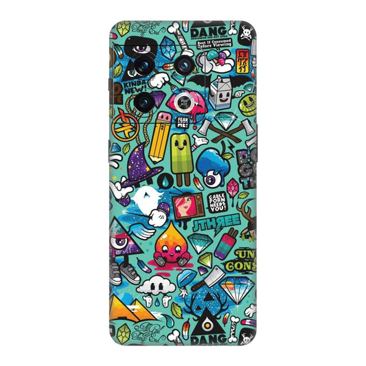 Graffiti Chaos Sticker Bomb Mobile Skin For OnePlus 10 Pro