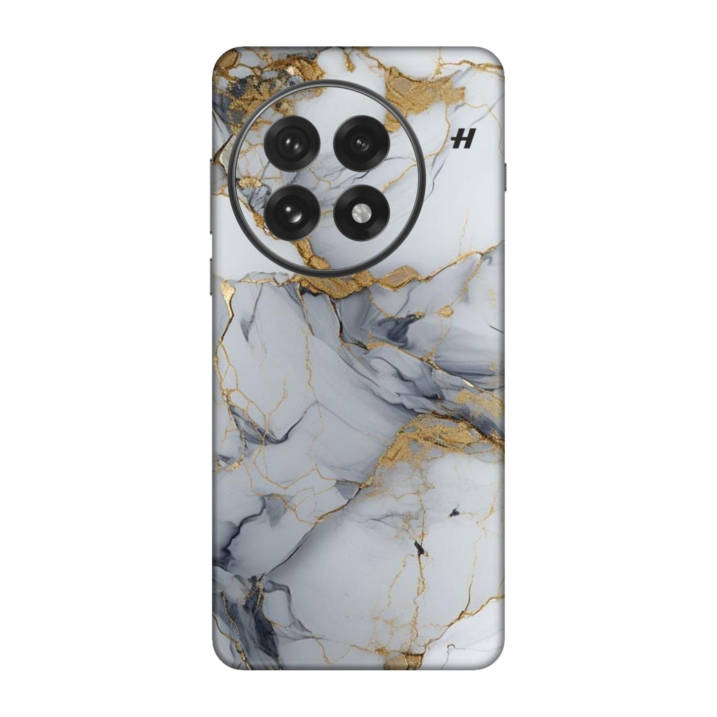 White Gold Luxury Marble Mobile Skin For OnePlus 13