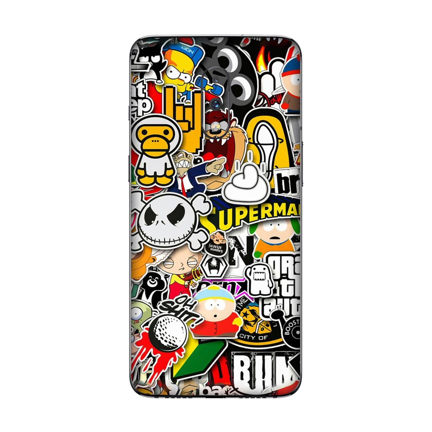 Sukuna Tongue Out Energy Mobile Skin For OnePlus 7