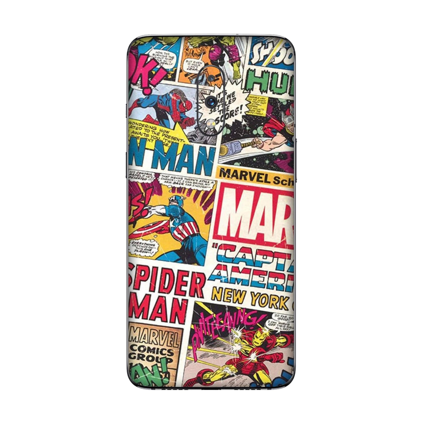Vintage Marvel Comic Bomb Mobile Skin For OnePlus 7