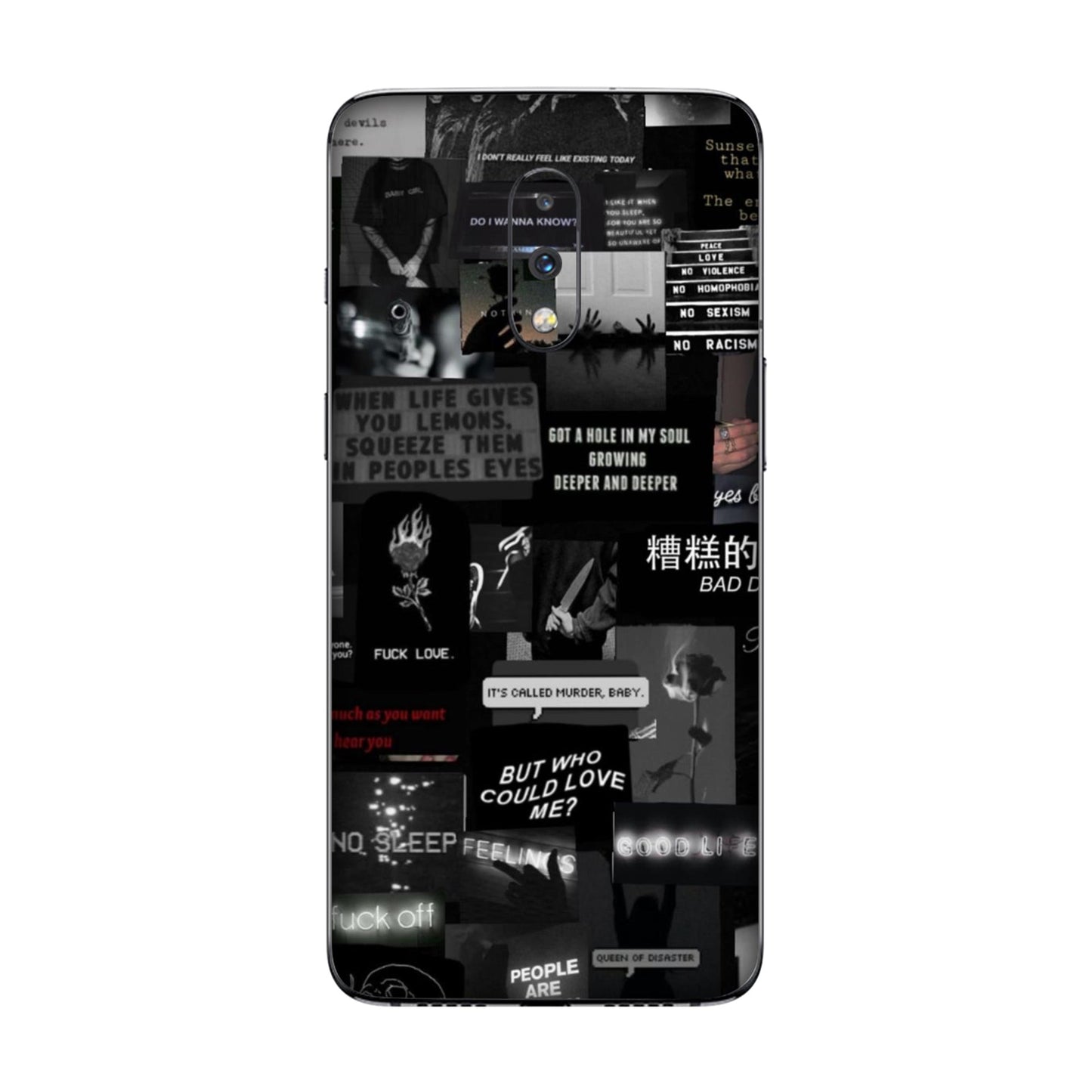 Bad Day Dark Collage Mobile Skin For OnePlus 7