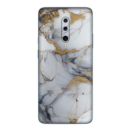 White Gold Luxury Marble Mobile Skin For OnePlus 7 Pro