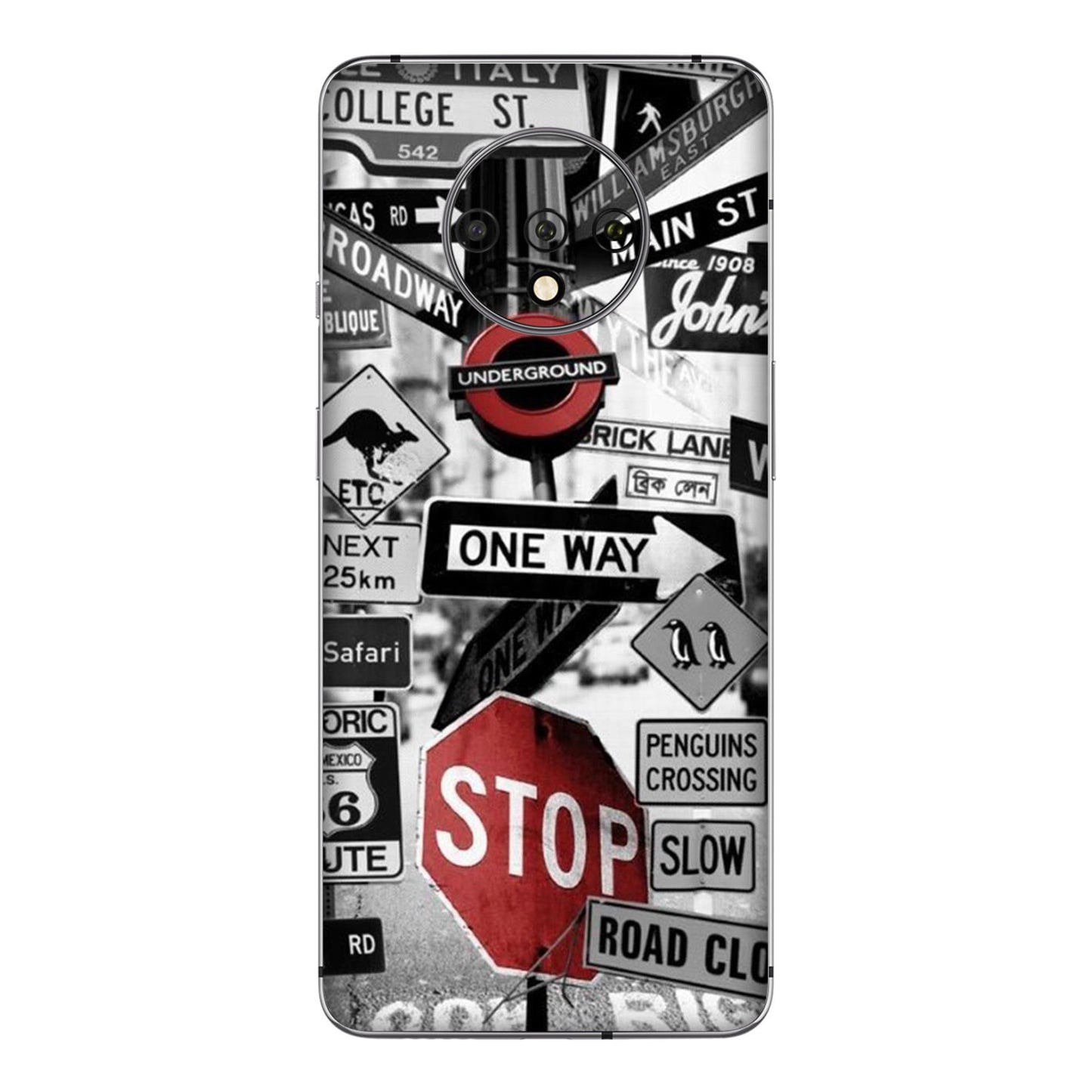 Global Urban Sign Bomb Mobile Skin For OnePlus 7t
