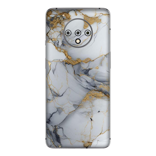 White Gold Luxury Marble Mobile Skin For OnePlus 7t