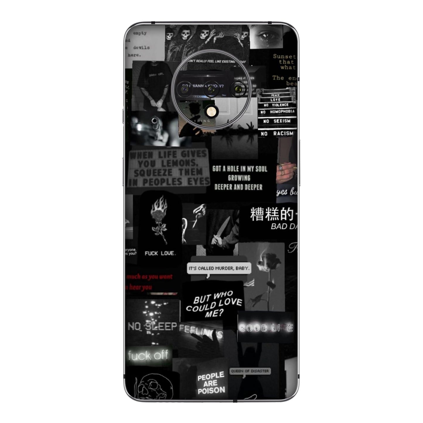 Bad Day Dark Collage Mobile Skin For OnePlus 7t